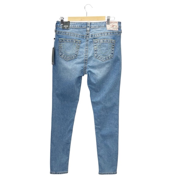 True Religion Jeans Size 29/8 Jennie Curvy Big T Mid Rise Skinny Light Wash NWT - Picture 3 of 10